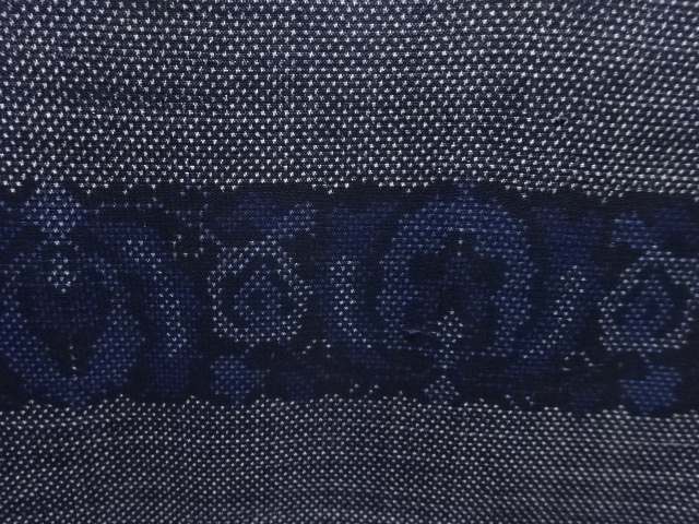 JAPANESE KIMONO / ANTIQUE KIMONO / SILK / DORO OSHIMA TSUMUGI /WOVEN STRIPE / 5MARUKI 